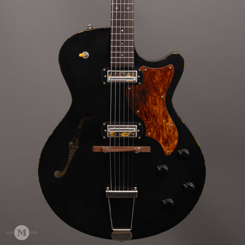 Collings Electric Guitars - Ladybird - Jet Black - Righteous Sound Pickups - Front Close