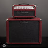 Two-Rock Amplifiers - Studio Signature Head (Silver Chassis) and Matching 1x12" Open-Back Cabinet - Burgundy Suede w/Sparkle Matrix Cloth Cloth - Front