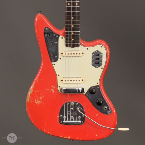 Fender Electric Guitars - 1962 Jaguar - Fiesta Red - Front Close