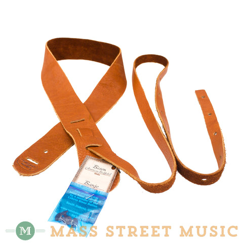 Lakota Leathers - 2" Bison Banjo Cradle Strap - Tobacco