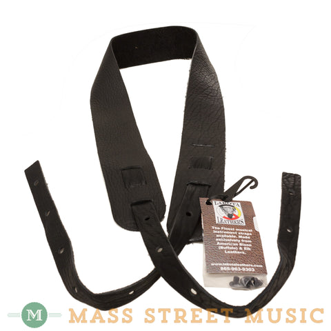 Lakota Leathers - 2" Bison Banjo Strap - Black