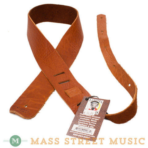 Lakota Leathers - 2" Bison Guitar Strap - Tobacco