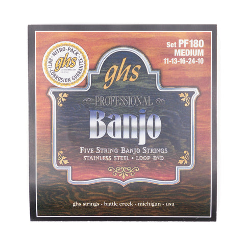 GHS Banjo Strings - 5-String - Medium PF180