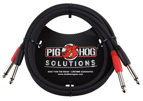 Pig Hog Cables - Dual 1/4" Cable - 6ft