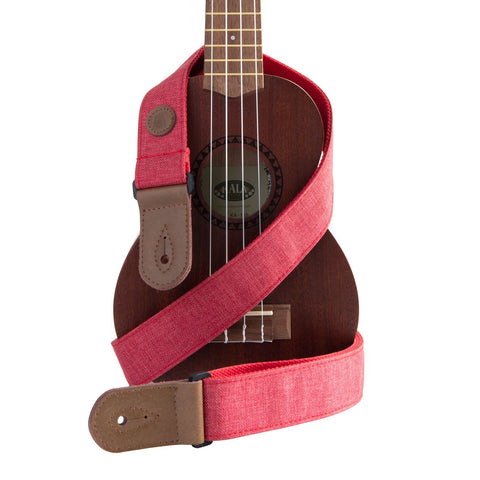 Kala Straps - K-DSTP-RD Sonoma Coast Collection Red Ukulele Strap