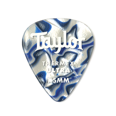 Taylor Premium 351 Thermex Ultra Picks - Blue Swirl - 1.50mm - 6-Pack
