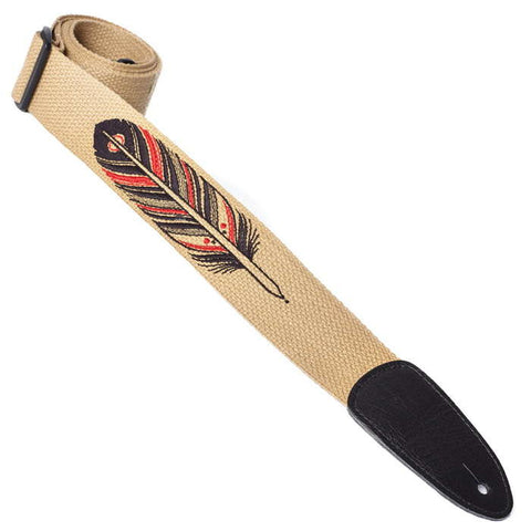 Henry Heller - David Hale Series Tan Deluxe Cotton Strap w/ Feather Design
