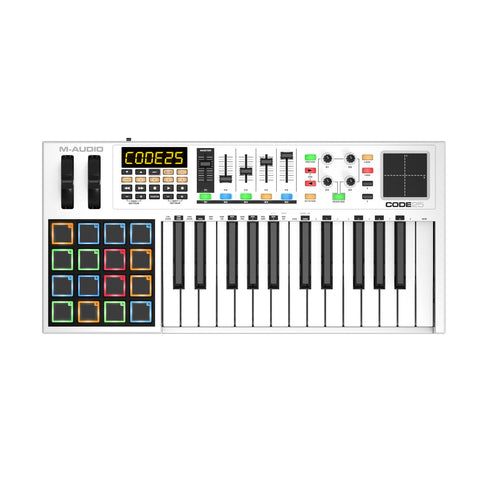 M-Audio - Code 25 USB MIDI Controller White