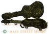 Calton White/Green Interior Dreadnought Guitar Case - open