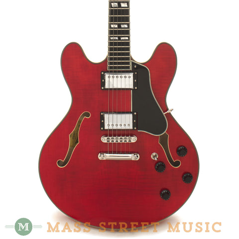 Eastman T486RD Thinline Electric Guitar - front close