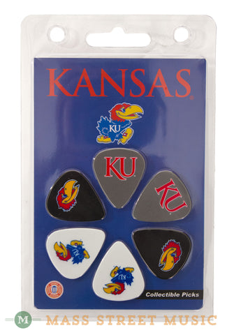 College Guitars Kansas Jayhawk Guitar Pick Pack - front