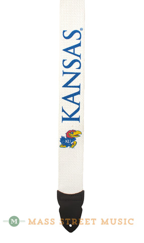 KU Kansas Jayhawk Guitar Strap - front