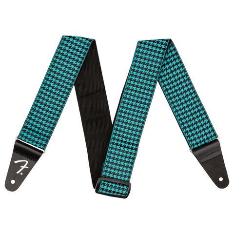 Fender Houndstooth Guitar Strap - Teal