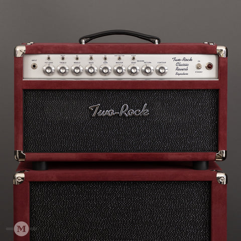Two-Rock Amplifiers - Classic Reverb Signature 40/20 Watt Head - Silver Chassis - Burgundy Suede w/Black Sparkle Matrix Grillcloth w/Matching 2x12" Cabinet