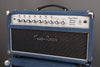 Two-Rock Amplifiers - Classic Reverb Signature 50 Watt Head - Silver Chassis - Denim Suede w/ Sparkle Matrix Cloth - Angle