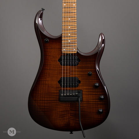 Music Man - JP15 Amber Waves Flame - Figured Roasted Maple/Maple - Front Close 