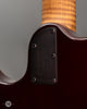 Music Man - JP15 Amber Waves Flame - Figured Roasted Maple/Maple - Heel Close 