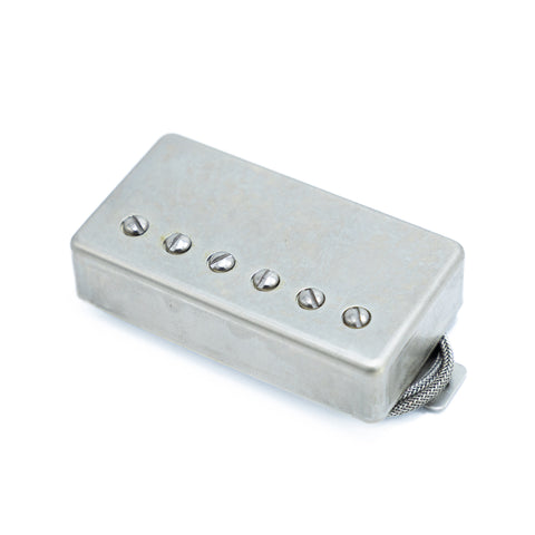 Lindy Fralin Guitar Pickups - Pure PAF 8.4K Bridge, Braided - Vintage Zebra - Raw Cover - Front 