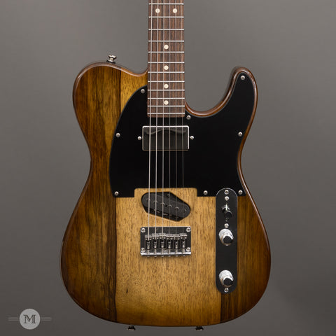 Tom Anderson Electric Guitars - T Classic- Contoured - Light Tobacco Shaded Edge - Front Close