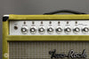 Two-Rock Amplifiers - Classic Reverb 100/50 Watt Head w/ Matching 2x12 Cab- Silver Anodize - Loden Suede - Vintage Beige Cloth - Front Plate Left 