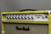 Two-Rock Amplifiers - TS1 100/50 Watt Head w/ Matching 2x12 Cab- Silver Anodize - Loden Suede - Vintage Beige Cloth - Front Angle 