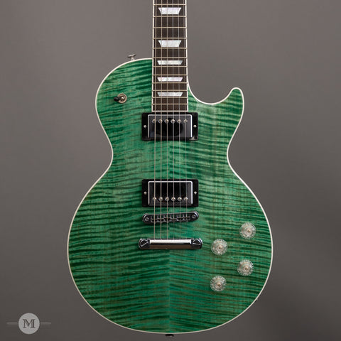 Gibson Electric Guitars - Les Paul Modern Figured Seafoam Green - Used - Front Close