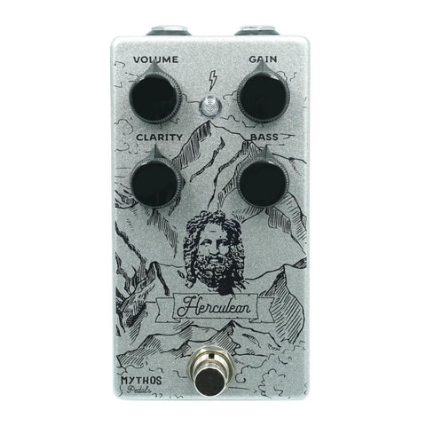 Mythos Pedals - Herculean V2 Overdrive - Top Jack - Zeus Logo