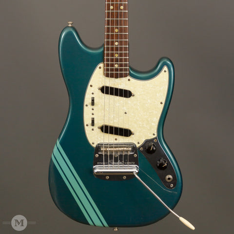 Fender Electric Guitars - 1970 Mustang - Competition Burgandy/Blue - Front Close