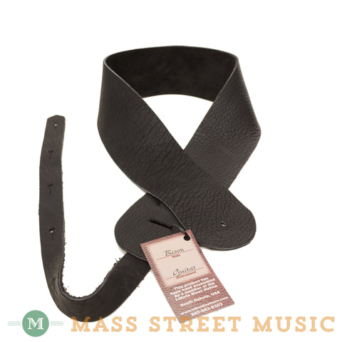 Lakota Leathers - 3" Bison Guitar Strap - Black