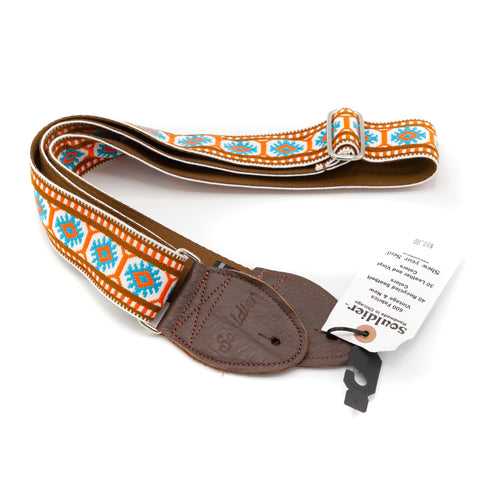 Souldier Guitar Straps - Pillar - Turquoise/Orange/White