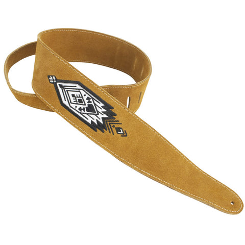 Henry Heller Straps - 2.75" Double Layer Premium Suede Embroidered - Aztec
