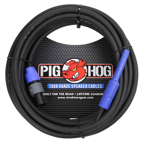 Pig Hog Cables - 25' Speaker Cable - Speakon to 1/4"