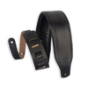 Levy's Straps - 3" Favorite Padded Black Leather Black