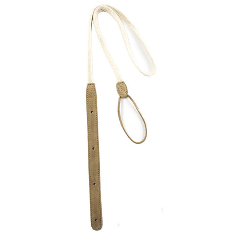 Henry Heller 3/8" Woven Peruvian Cotton Strap - Natural with Sand Suede Ends