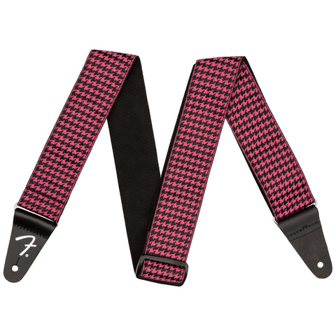 Fender Houndstooth Guitar Strap - Pink