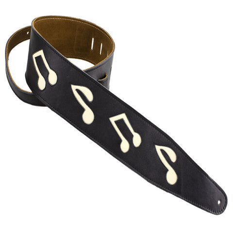 Henry Heller 3" Glove Leather Strap with Music Note Cut Outs