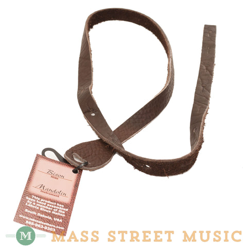 Lakota Leathers - Bison Mandolin Strap - Chocolate