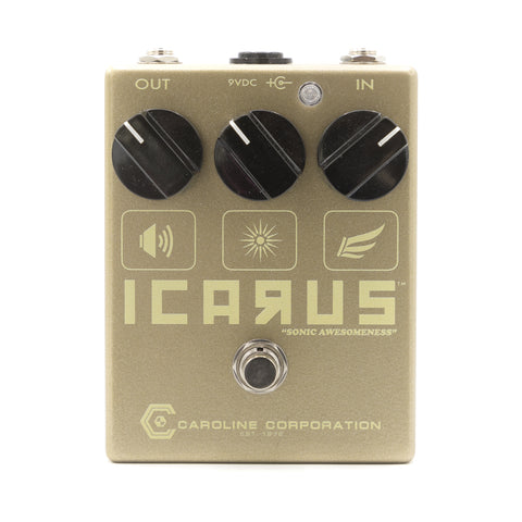 Caroline Effect Pedals - Icarus V2 Overdrive - Gold LTD - Front