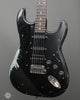 Tom Anderson Electric Guitars - Icon Classic - Black over Sonic Blue In-Distress Level 3 - Angle