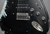 Tom Anderson Electric Guitars - Icon Classic - Black over Sonic Blue In-Distress Level 3 - Bridge