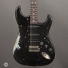 Tom Anderson Electric Guitars - Icon Classic - Black over Sonic Blue In-Distress Level 3 - Front Close