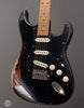 Tom Anderson Electric Guitars - Icon Classic - Black over Tobacco Distress Lvl 3 - Angle