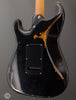Tom Anderson Electric Guitars - Icon Classic - Black over Tobacco Distress Lvl 3 - Back Angle