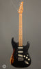 Tom Anderson Electric Guitars - Icon Classic - Black over Tobacco Distress Lvl 3 - Front