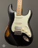 Tom Anderson Electric Guitars -  Icon Classic - Black over Tobacco Burst Distress Level 3 - Angle