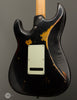 Tom Anderson Electric Guitars -  Icon Classic - Black over Tobacco Burst Distress Level 3 - Back Angle