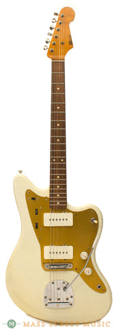 Seuf OH-10 White with Gold Guard Used Electric Guitar - front