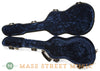 Calton White/Blue OM Guitar Case - open