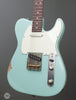 Tom Anderson Electric Guitars - T Icon - Daphne Blue In-Distress Level 2 - Angle
