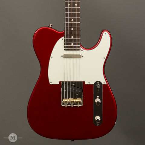 Tom Anderson Guitars - T Icon In-Distress Level 0 - Candy Apple Red - Matching Headstock - Front Close